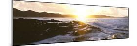 Surfers in the ocean at sunrise, Playa Los Cerritos, Cerritos, Baja California Sur, Mexico-Panoramic Images-Mounted Photographic Print