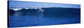 Surfers in the Sea, Tahiti, French Polynesia-null-Stretched Canvas