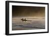 Surfers Make their Way to the Ocean Camburi Beach at Sunrise-Alex Saberi-Framed Photographic Print