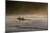 Surfers Make their Way to the Ocean Camburi Beach at Sunrise-Alex Saberi-Mounted Photographic Print