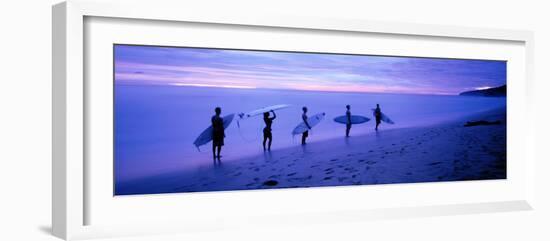 Surfers on Beach Costa Rica-null-Framed Photographic Print