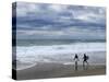 Surfers on Grande Plage Beach, Biarritz, Aquitaine, France-Nadia Isakova-Stretched Canvas