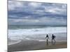 Surfers on Grande Plage Beach, Biarritz, Aquitaine, France-Nadia Isakova-Mounted Photographic Print