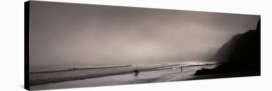 Surfers on the Beach, Point Reyes National Seashore, Marin County, California, USA-null-Stretched Canvas