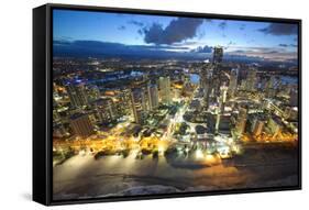 Surfers Paradise aerials.-John Gollings-Framed Stretched Canvas