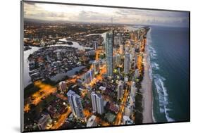 Surfers Paradise coastal view, Gold Coast City, Queensland, Australia-John Gollings-Mounted Photo