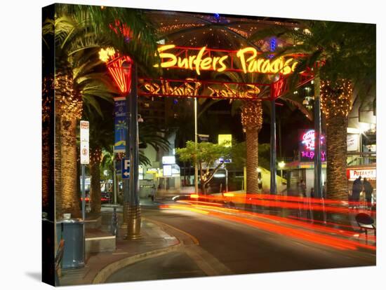 Surfers Paradise Sign, Gold Coast, Queensland, Australia-David Wall-Stretched Canvas