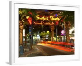 Surfers Paradise Sign, Gold Coast, Queensland, Australia-David Wall-Framed Photographic Print