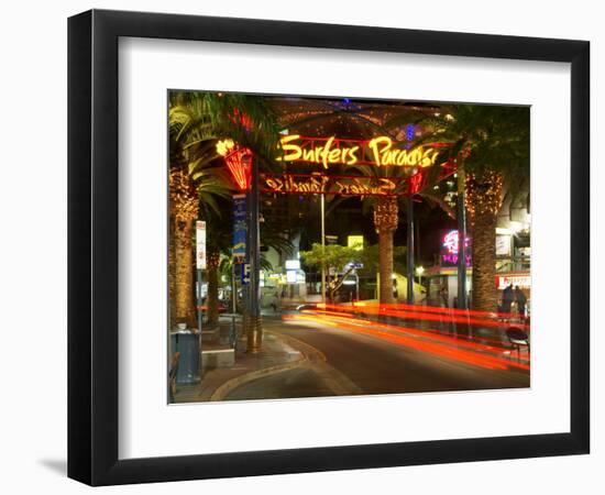 Surfers Paradise Sign, Gold Coast, Queensland, Australia-David Wall-Framed Photographic Print