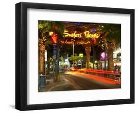 Surfers Paradise Sign, Gold Coast, Queensland, Australia-David Wall-Framed Photographic Print