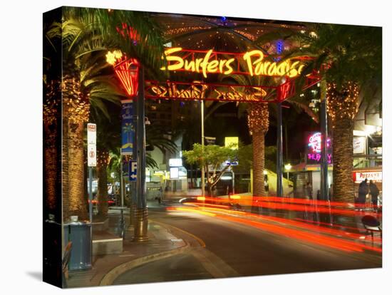 Surfers Paradise Sign, Gold Coast, Queensland, Australia-David Wall-Stretched Canvas