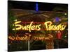 Surfers Paradise Sign, Gold Coast, Queensland, Australia-David Wall-Stretched Canvas