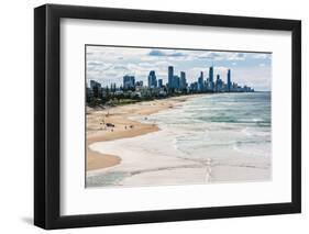 Surfers Paradise skyline, Gold Coast, Queensland, Australia-Mark A Johnson-Framed Photographic Print