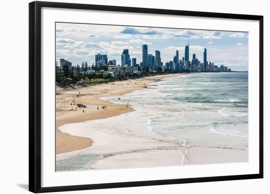 Surfers Paradise skyline, Gold Coast, Queensland, Australia-Mark A Johnson-Framed Photographic Print