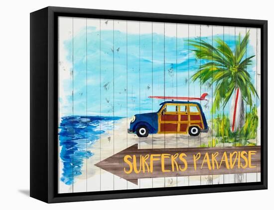 Surfers Paradise-Julie DeRice-Framed Stretched Canvas