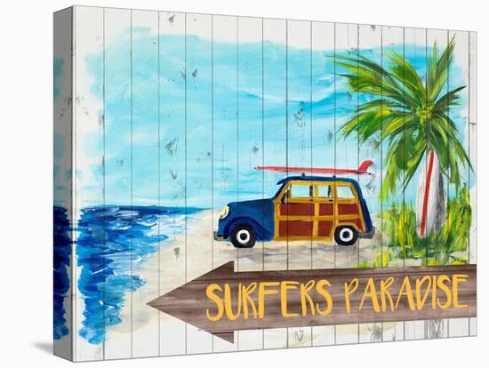 Surfers Paradise-Julie DeRice-Stretched Canvas