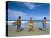 Surfers, Praia Do Amor, Pipa, Natal, Rio Grande Do Norte State, Brazil, South America-Sergio Pitamitz-Stretched Canvas