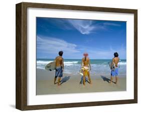 Surfers, Praia Do Amor, Pipa, Natal, Rio Grande Do Norte State, Brazil, South America-Sergio Pitamitz-Framed Photographic Print