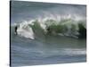 Surfers Ride a Large Wave of Sydney's Manly Beach-null-Stretched Canvas