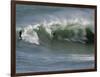 Surfers Ride a Large Wave of Sydney's Manly Beach-null-Framed Photographic Print