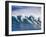 Surfers Ride a Wave at Waimea Beach on the North Shore of Oahu, Hawaii-null-Framed Premium Photographic Print