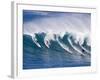 Surfers Ride a Wave at Waimea Beach on the North Shore of Oahu, Hawaii-null-Framed Photographic Print