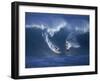 Surfers, Sunset Beach, Oahu, Hawaii-George Silk-Framed Photographic Print