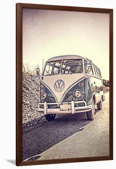 Surfers Vintage VW Bus-Edward M. Fielding-Framed Photographic Print