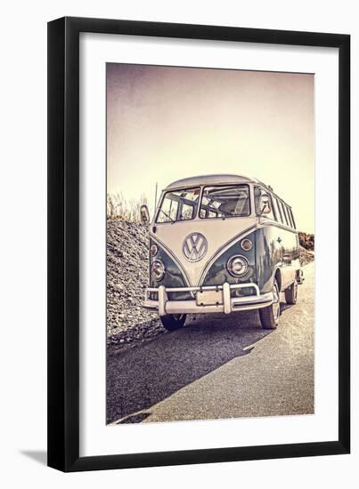 Surfers Vintage VW Bus-Edward M. Fielding-Framed Photographic Print