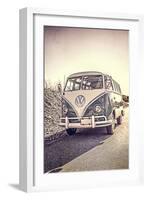 Surfers Vintage VW Bus-Edward M. Fielding-Framed Photographic Print