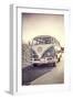 Surfers Vintage VW Bus-Edward M. Fielding-Framed Photographic Print