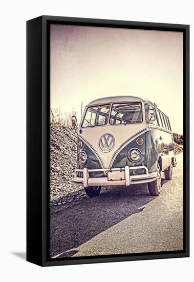 Surfers Vintage VW Bus-Edward M. Fielding-Framed Stretched Canvas