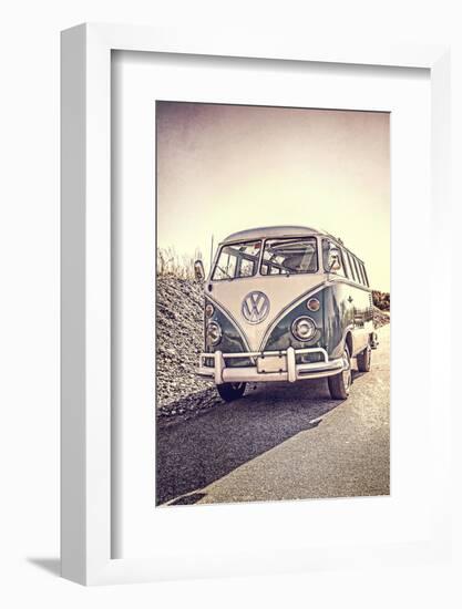 Surfers Vintage VW Bus-Edward M. Fielding-Framed Photographic Print