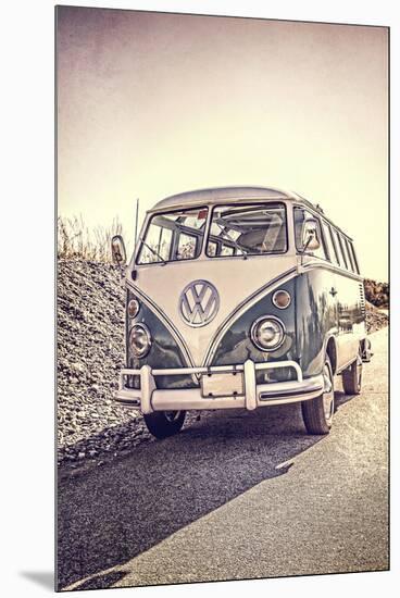 Surfers Vintage VW Bus-Edward M. Fielding-Mounted Premium Photographic Print