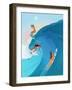 Surfers-Petra Lizde-Framed Giclee Print