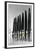 Surfin' Gals - Colour Pop-The Chelsea Collection-Framed Giclee Print