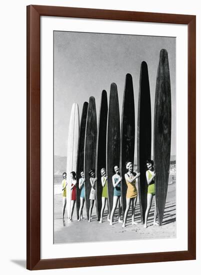 Surfin' Gals - Colour Pop-The Chelsea Collection-Framed Giclee Print