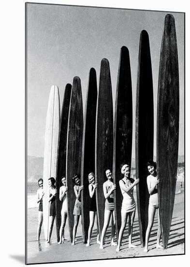 Surfin' Gals-The Chelsea Collection-Mounted Art Print