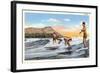 Surfing, Hawaii-null-Framed Art Print