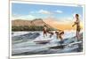 Surfing, Hawaii-null-Mounted Art Print