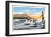 Surfing, Hawaii-null-Framed Art Print