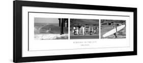 Surfing in the 60's-Leroy Grannis-Framed Art Print