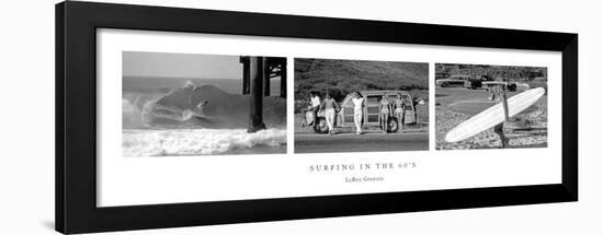 Surfing in the 60's-Leroy Grannis-Framed Art Print