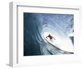 Surfing in the Tube-Sean Davey-Framed Photographic Print