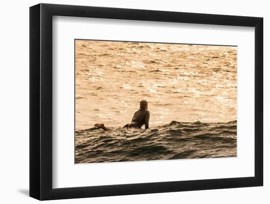 Surfing in Turtle Bay, North Shore, Oahu, Hawaii-Michael DeFreitas-Framed Photographic Print