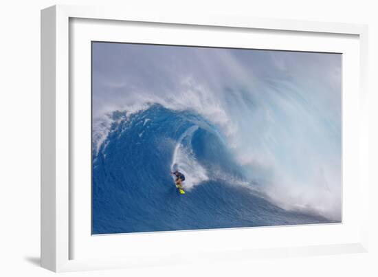 Surfing Jaws-Peter Stahl-Framed Photographic Print