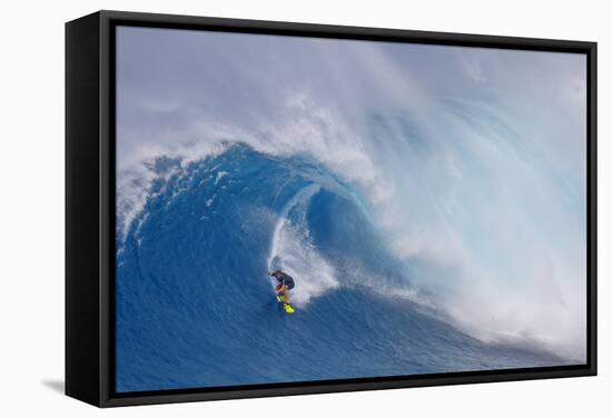 Surfing Jaws-Peter Stahl-Framed Stretched Canvas