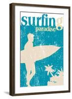 Surfing Poster-kots-Framed Art Print