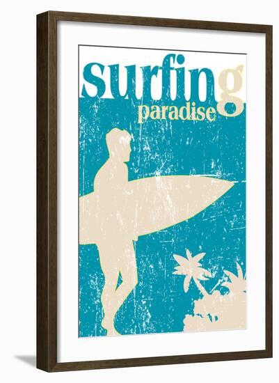 Surfing Poster-kots-Framed Art Print