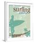 Surfing Poster-kots-Framed Art Print